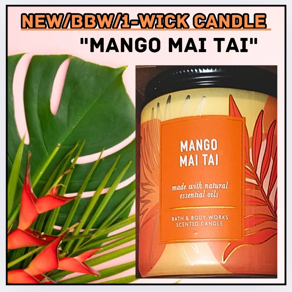 🔥MANGO MAI TAI / NEW / BBW 1-WICK CANDLE